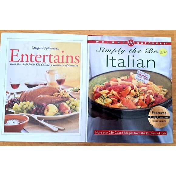 Weight Watchers Entertains and Simply the Best Italian Hardback Cookbooks - Picture 1 of 8
